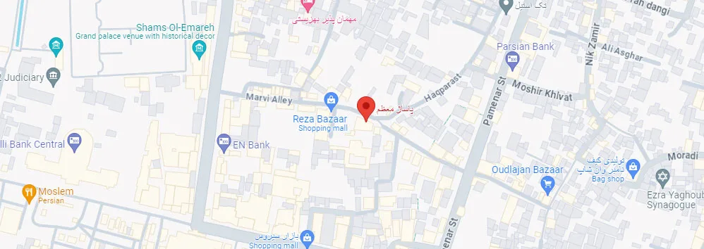 نقشه فروشگاه خرید مکمل