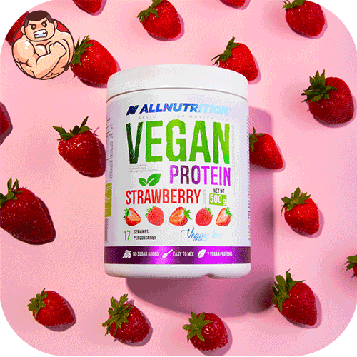 پودر پروتئین گیاهی آل نوتریشن (ALLNUTRITION Vegan Protein) 1 پودر پروتئین گیاهی آل نوتریشن توت فرنگی